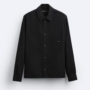 Zara Black Long Sleeve Shirt 100% Cotton